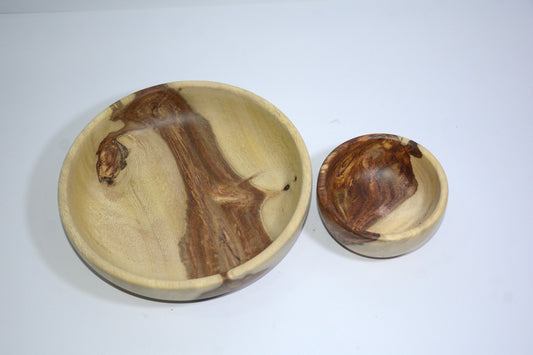 Wooden Bowl Set (6 Bowl + 1 Large Bowl)