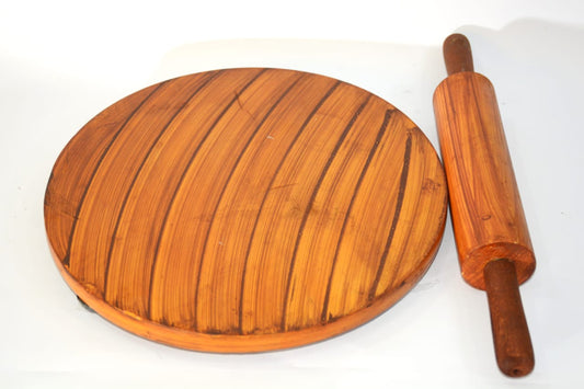 Wooden Chapati Board and Rolling