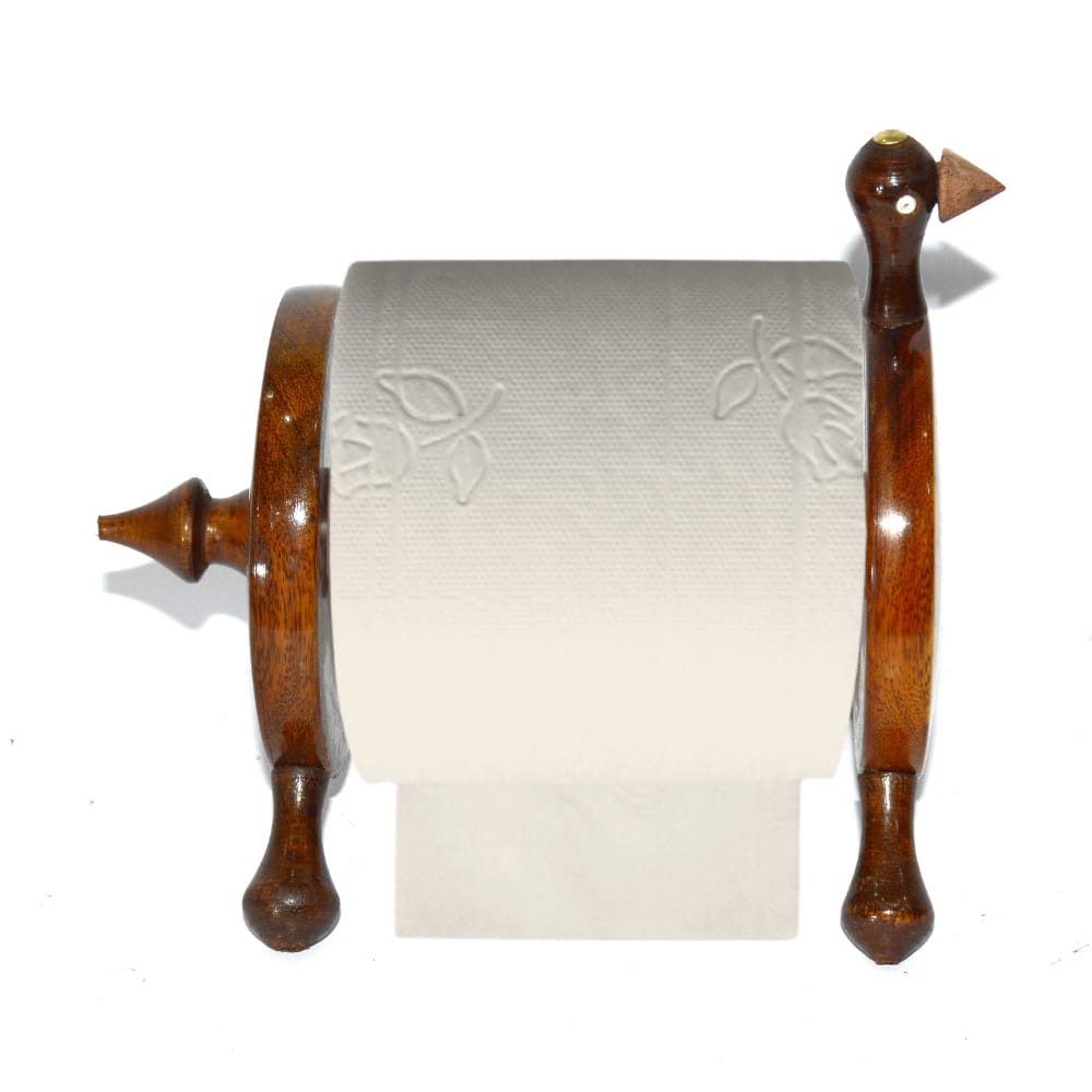 Wooden Tissue Roll Holder -Duck Shape